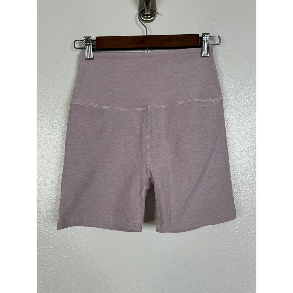 Beyond Yoga Spacedye High Waisted Biker Shorts Lavender Pink Heathered Medium